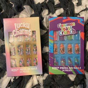 Taste Beauty Lucky Charms & Cinnamon Toast Crunch Cereal Press-On Nails Set